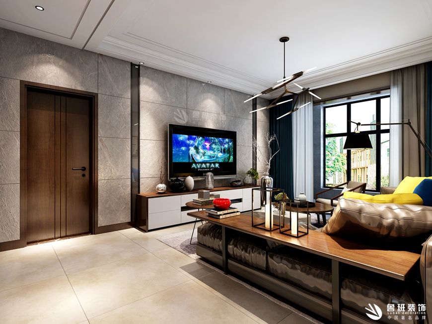 龙湖香醍,现代风格,客厅电视背景墙设计