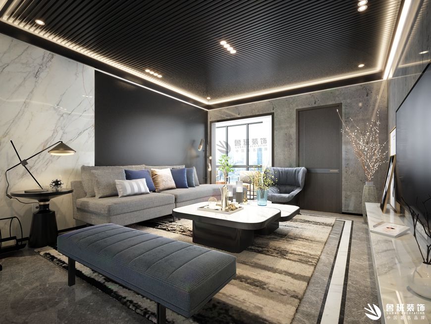 香榭御城,现代风格效果图,客厅沙发背景图设计