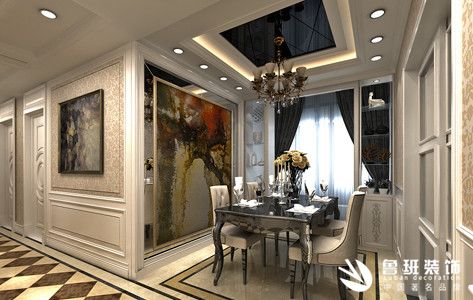 长和·上尚郡三室142平米现代欧式效果图-鲁班装饰设计师徐欢主笔