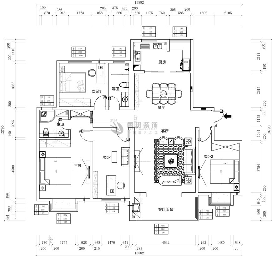 外国语学院家属院/美式风格,户型图