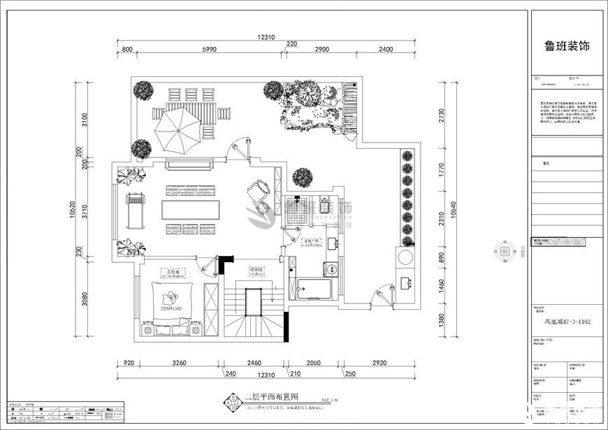 中铁琉璃水岸,现代风格,一楼户型图