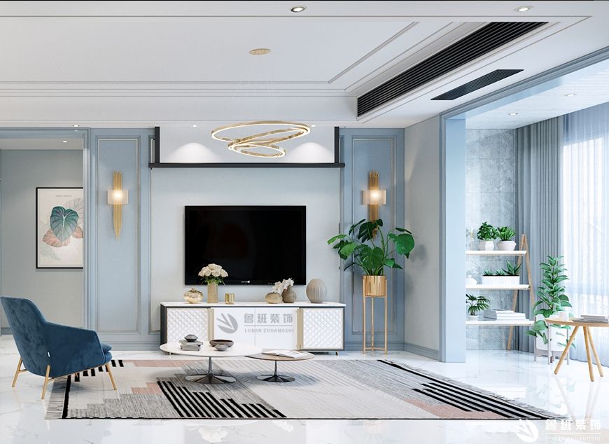 龙湖香醍,现代轻奢风格效果图,客厅设计